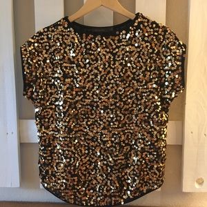 Gold Sequin Top